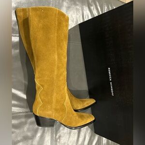 Rebecca Minkoff Tall Suede Knee Boots in Mustard